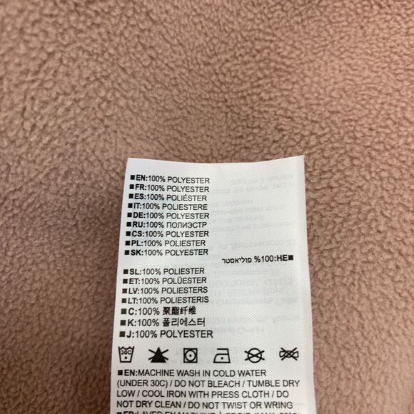 Burton Sherpa Jacket Women L Large Mauve Button Up Utility Pockets High Pile - Picture 10 of 13